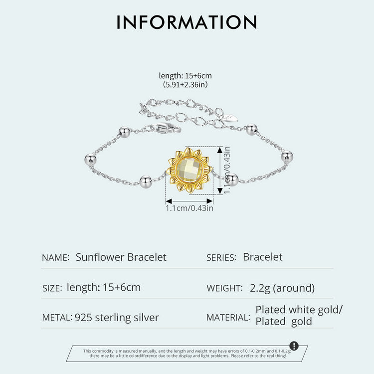 Sunflower Motif Bracelet
