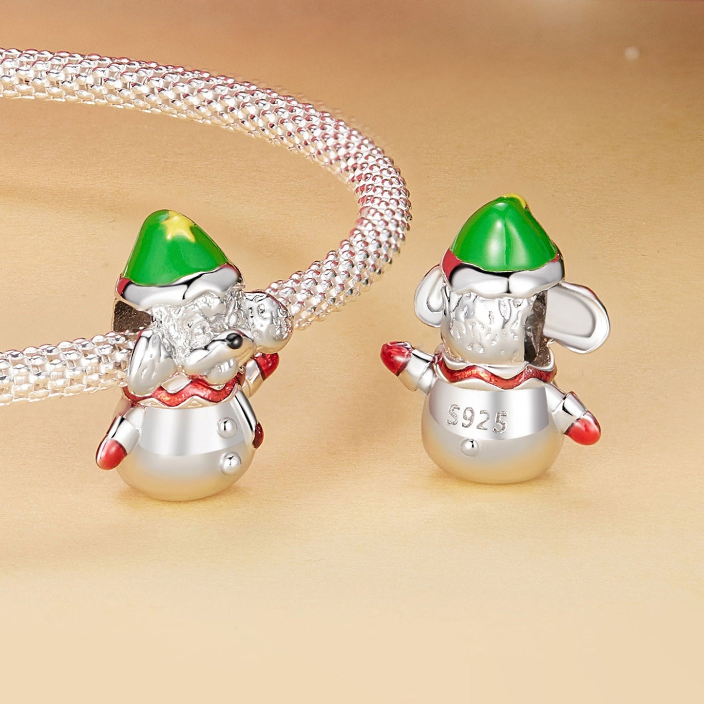Christmas Snowman Puppy Charm
