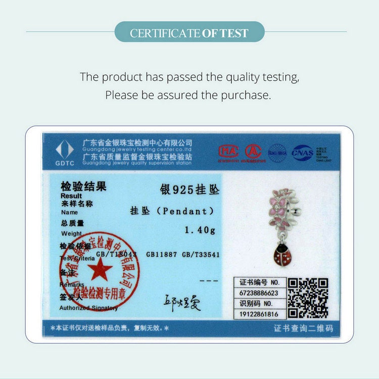Flower Ladybug Spacer Bead Charm