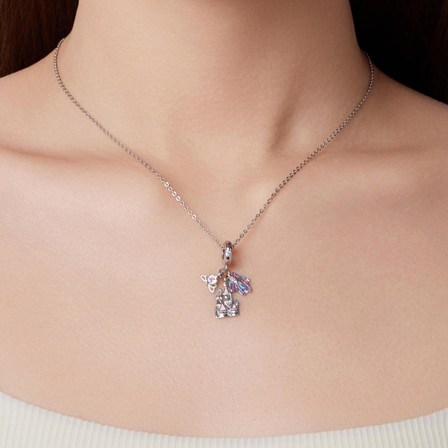 Fireworks Castle Pendant Charm