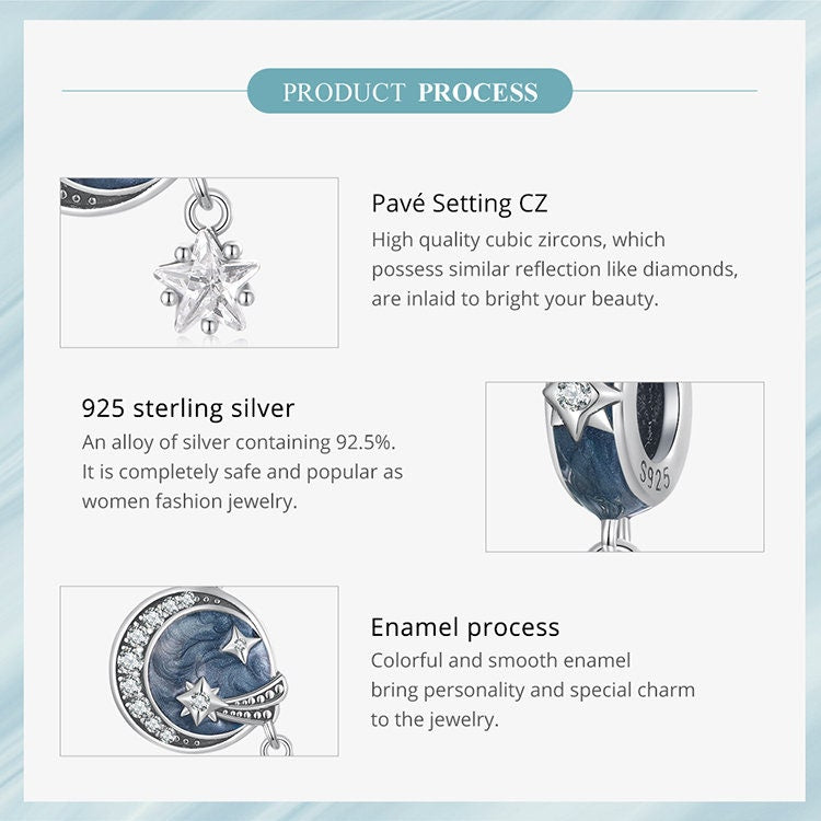 Starry & Galaxy Hanging Bead Charm
