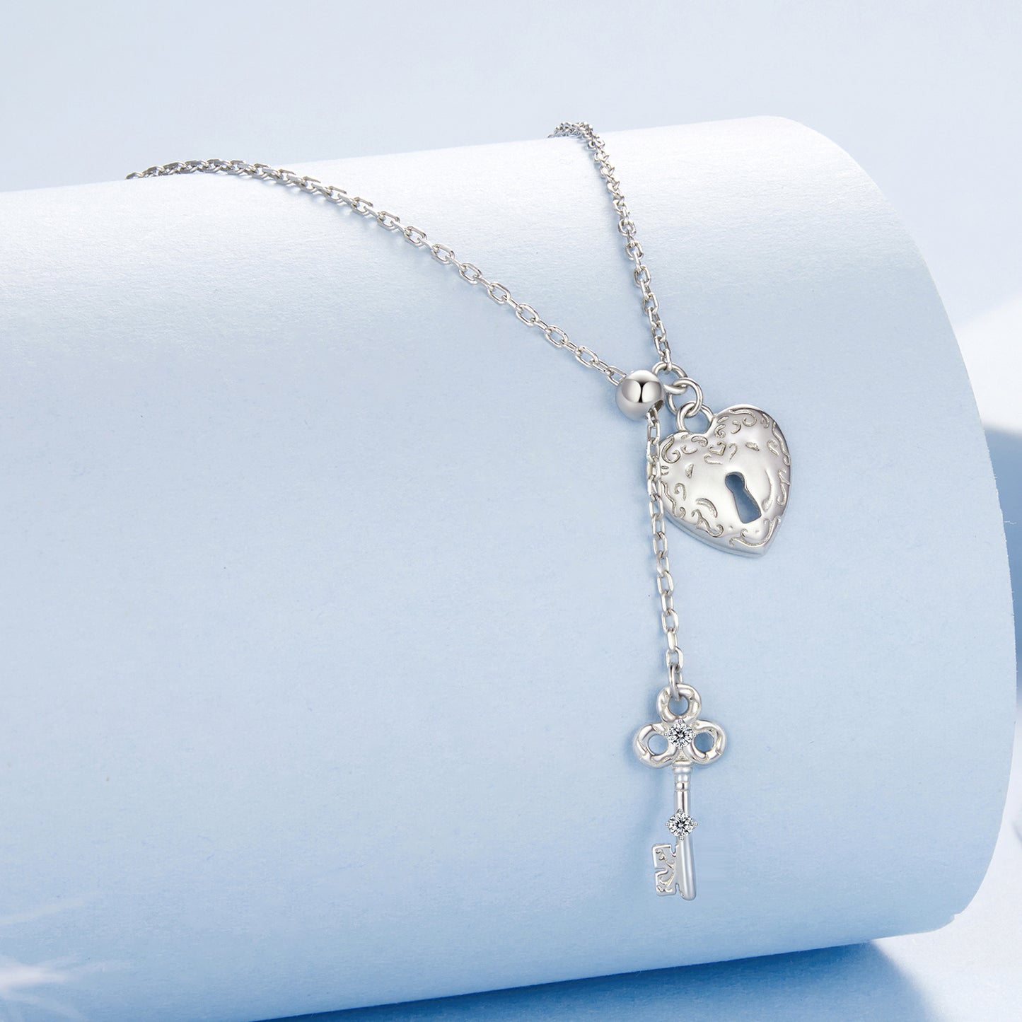 Lock and Key Pendant Necklace