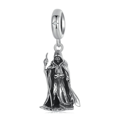 Wand-wielding Grim Reaper Pendant Charm