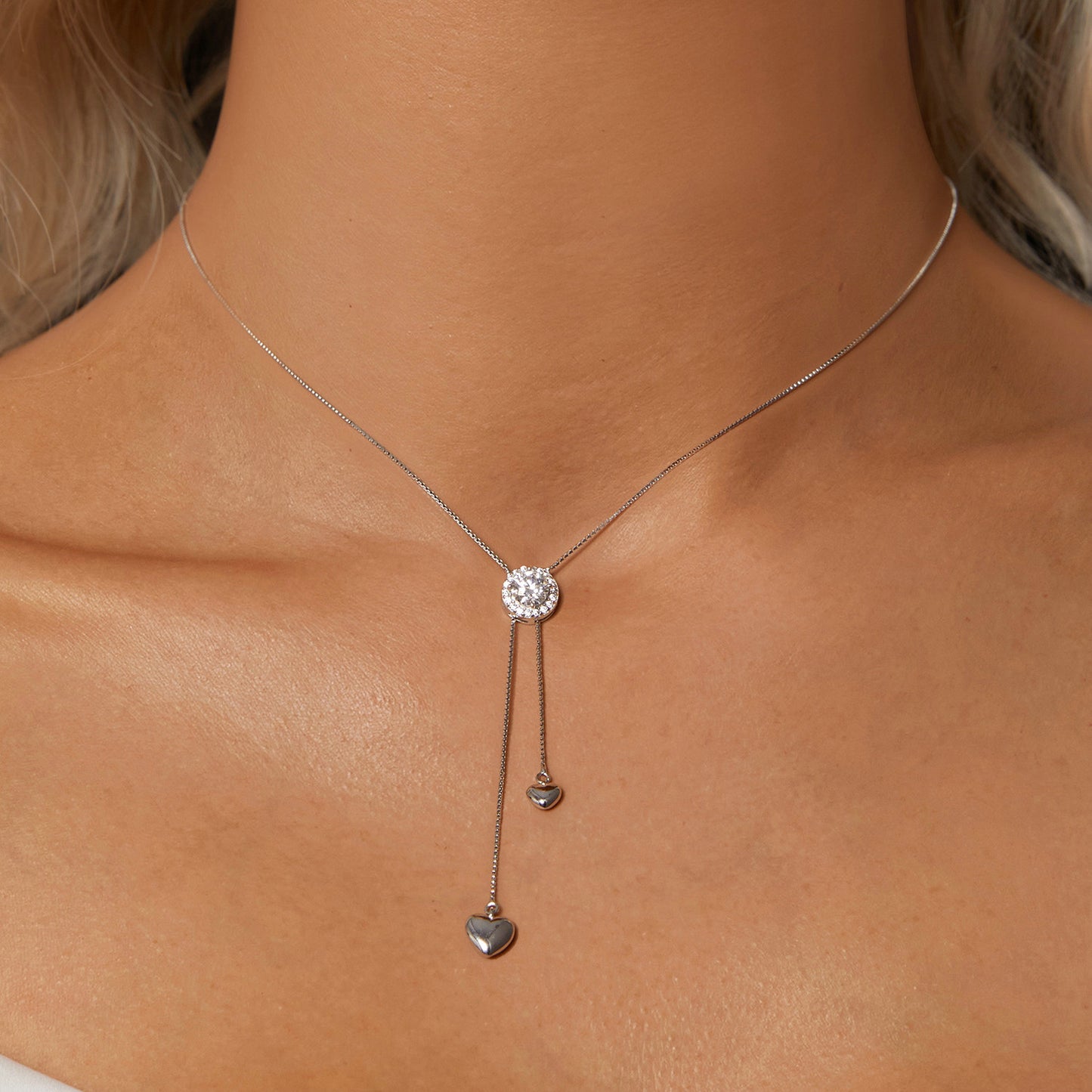 Sparkling Tassel Moissanite Necklace