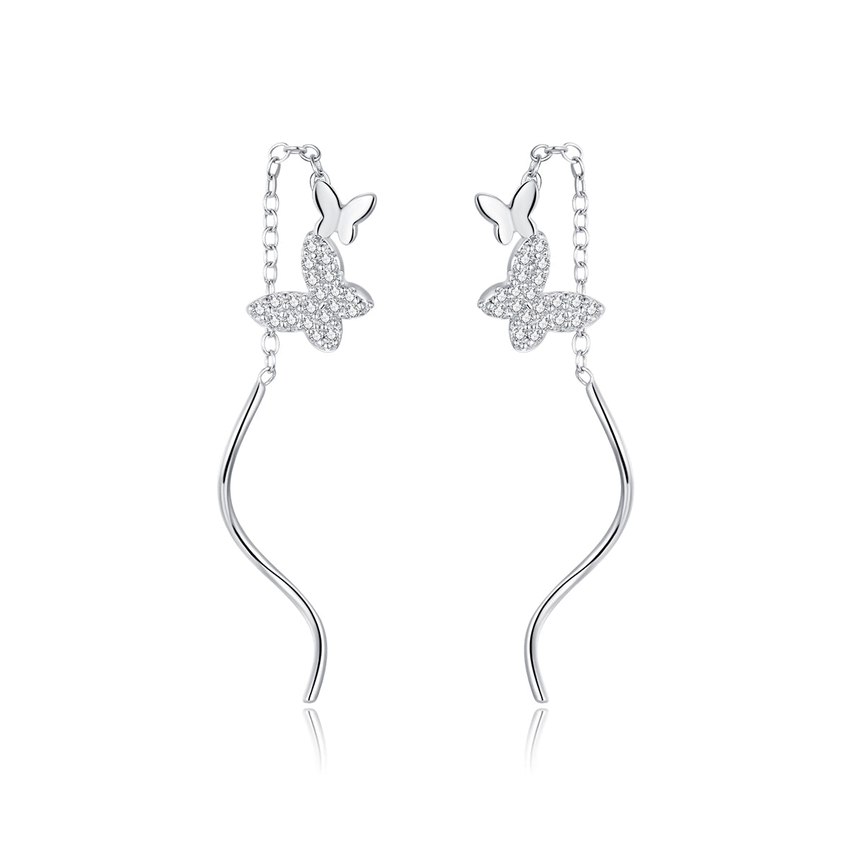 Flying Butterfly Hoop Earrings