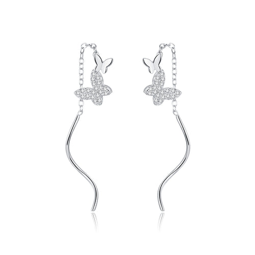Flying Butterfly Hoop Earrings