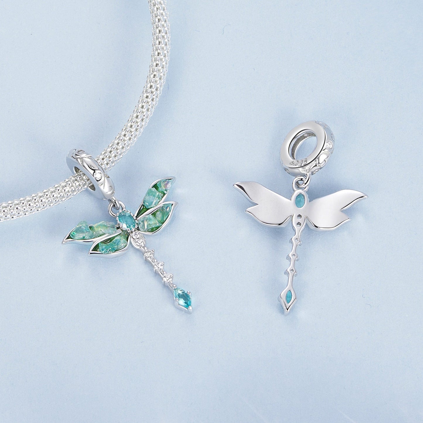 Green Dragonfly Pendant Charm