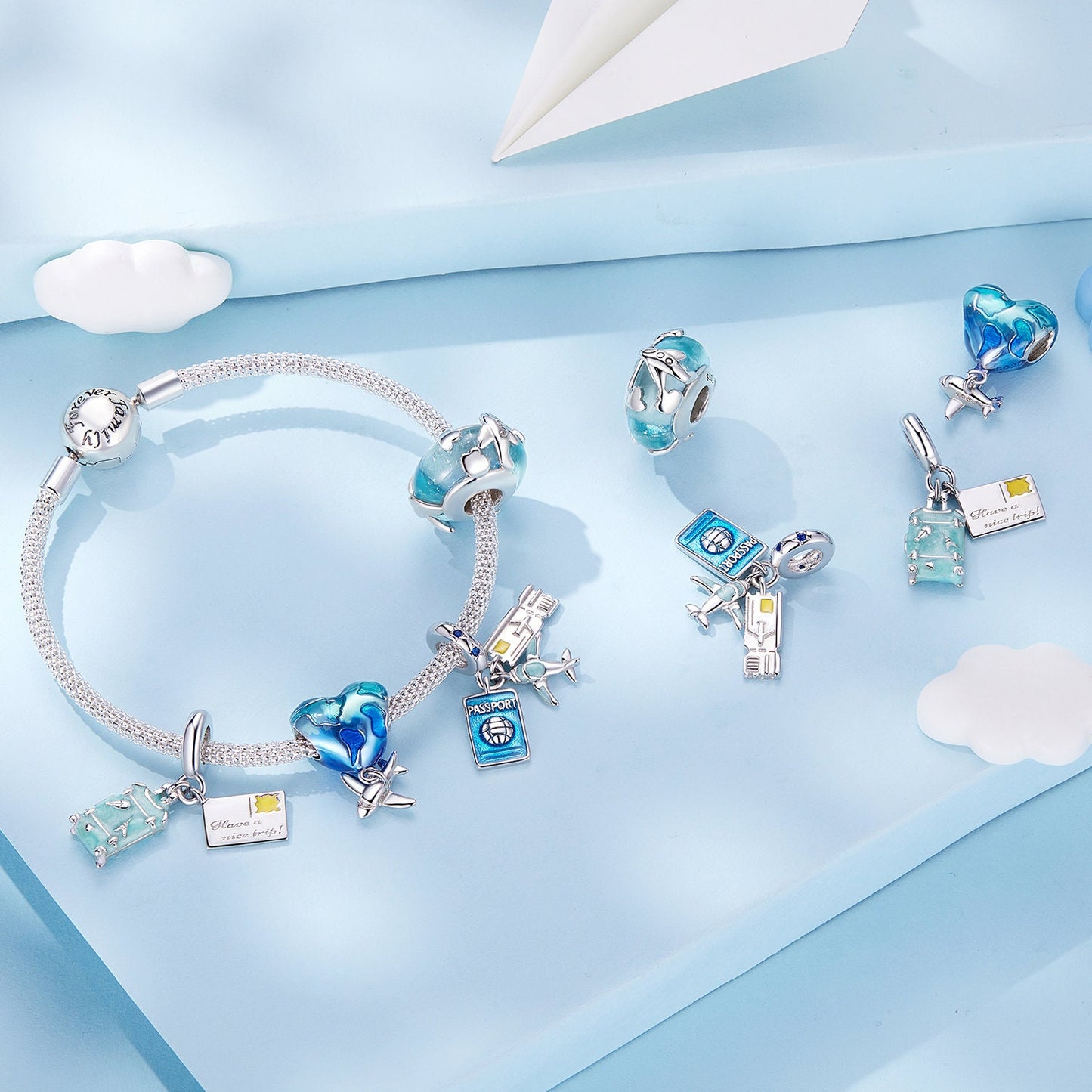 Traveling Airplane Charm