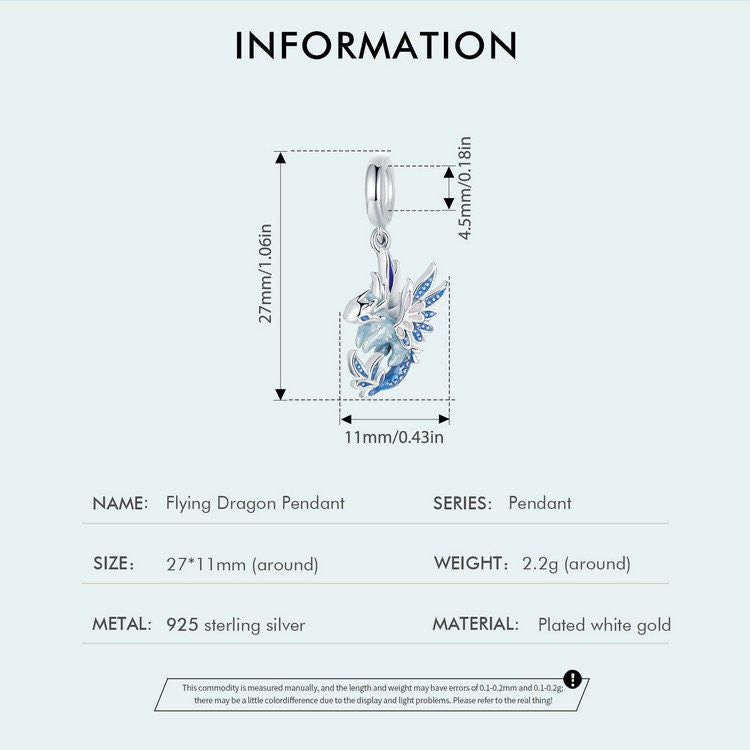 Flying Dragon Pendant Charm