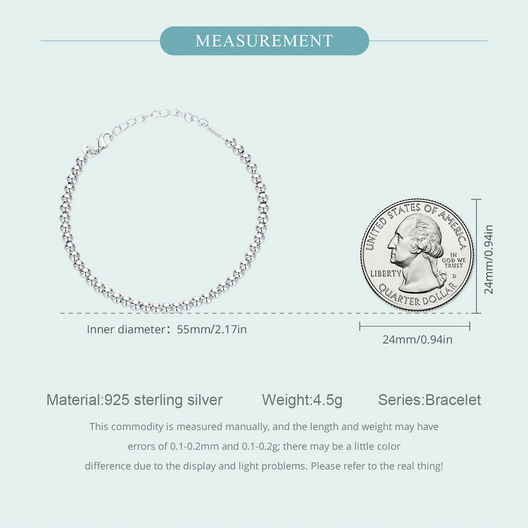 Silver Bead DIY Basic Bracelet
