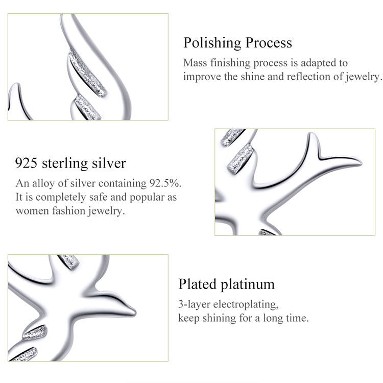 Spring Swallow Hoop Earrings