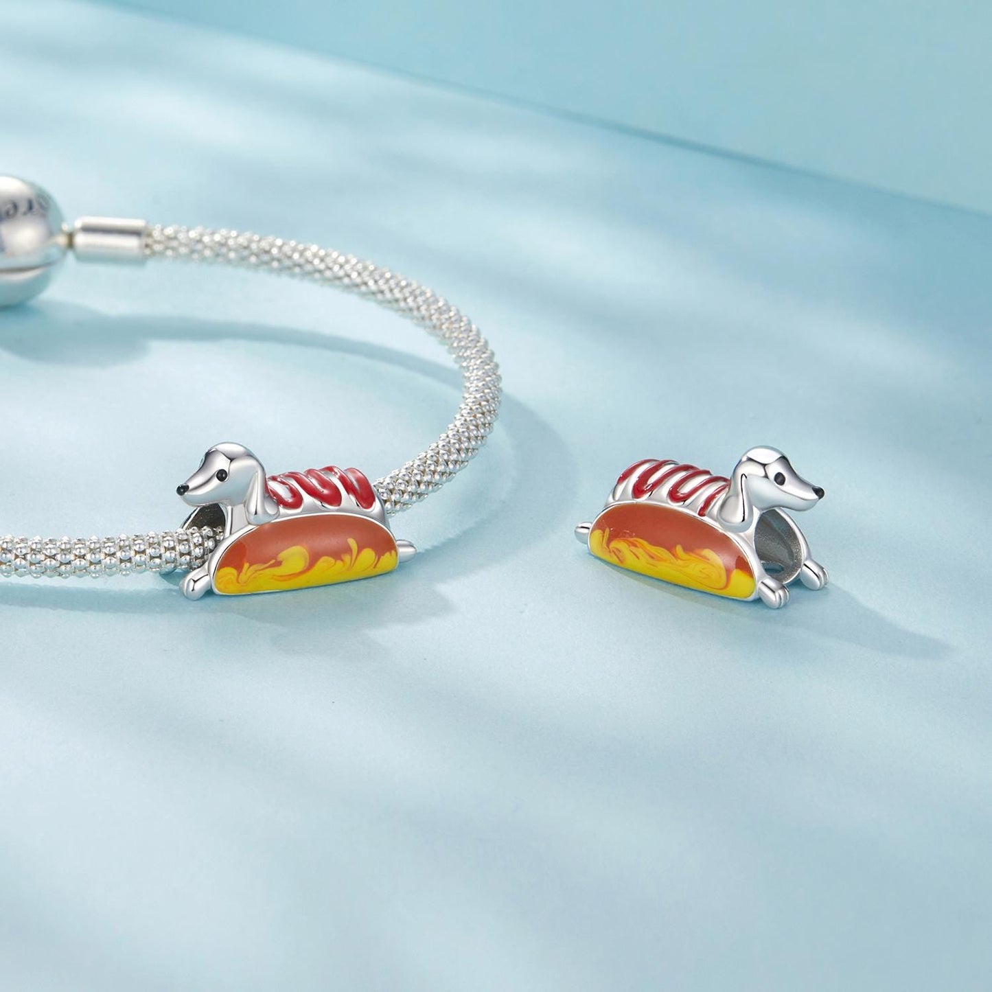 Hot Dog Dachshund Charm