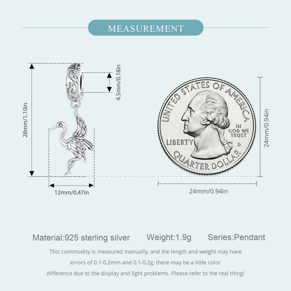 Crane Pendant Charm