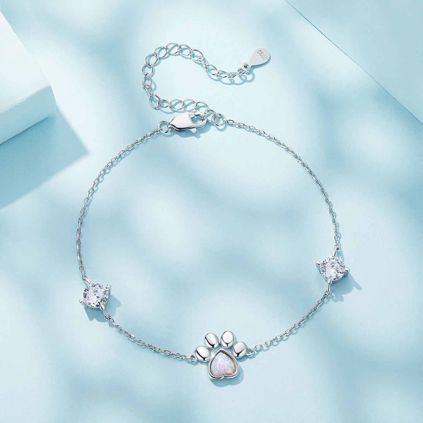 Opal Pawprint Bracelet