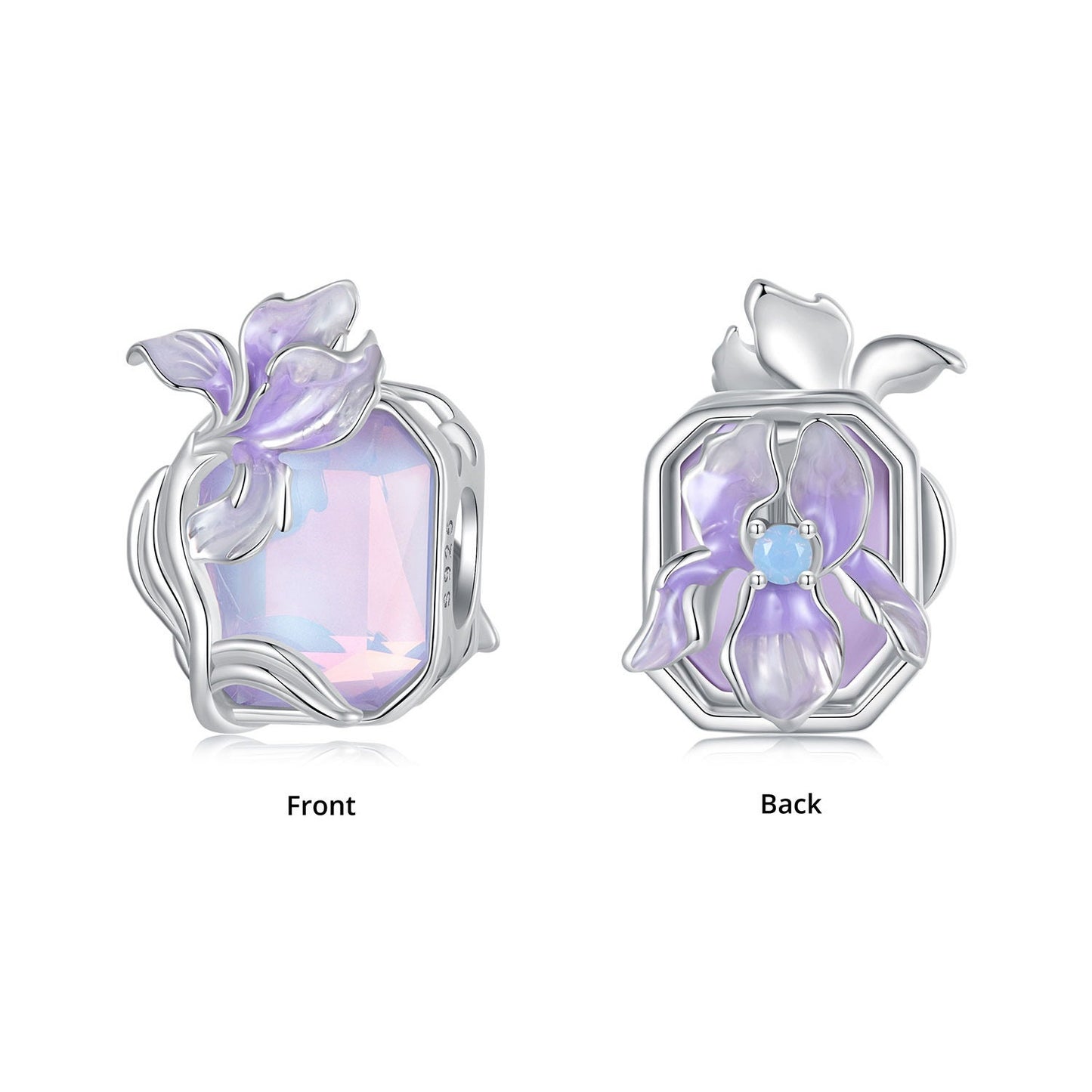 Crystal Iris Charm