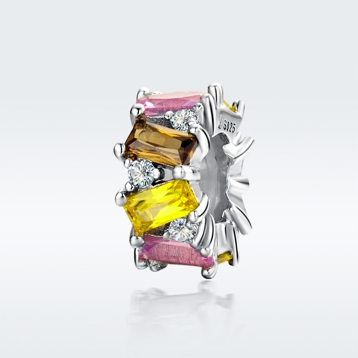 Colorful Zircom Spacer Charm