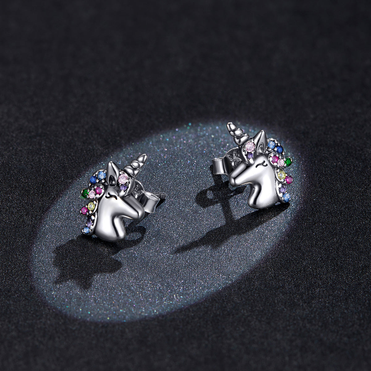 Geometric Pony Stud Earrings