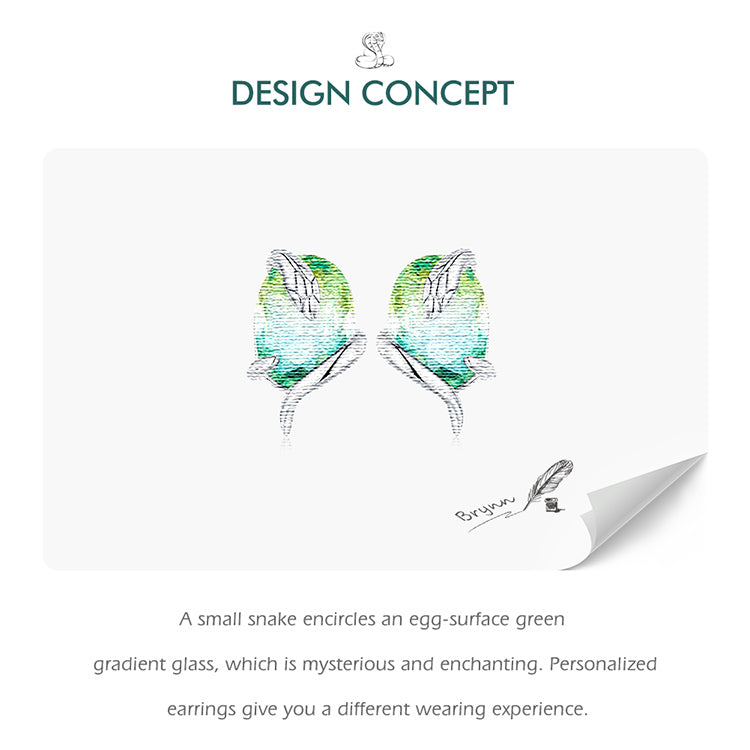 Compact Snake Stud Earrings