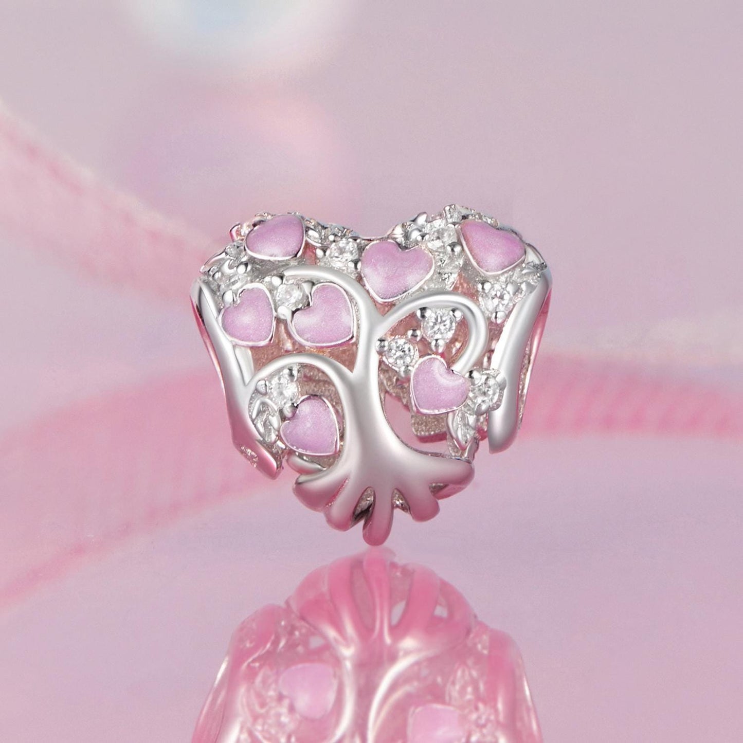 Tree of Life Heart Charm