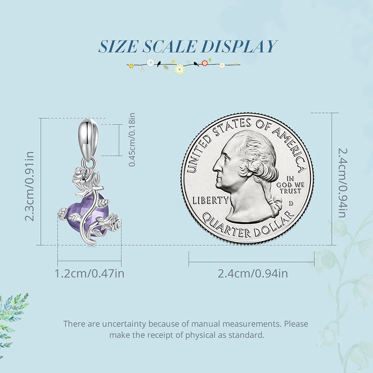 Rose Hanging Bead Charm