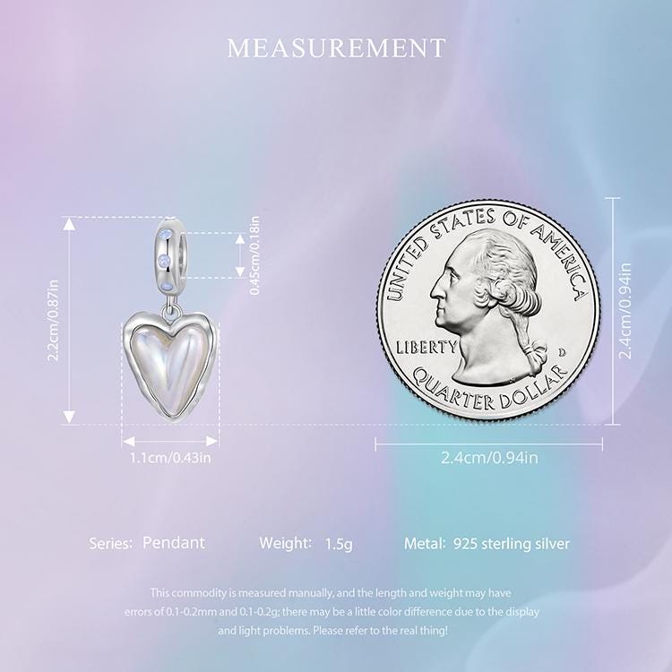 Aurora Heart Pendant Charm
