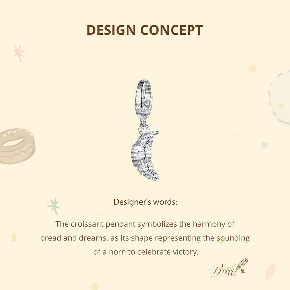 Croissant Clasp Pendant Charm