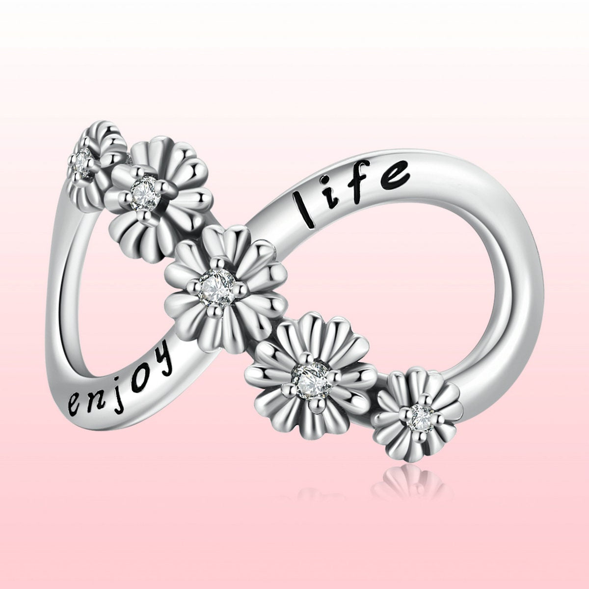 Infinity Flowers Charm