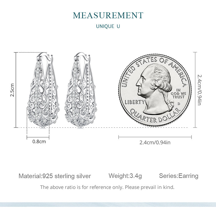 Patterned Hoop Earrings