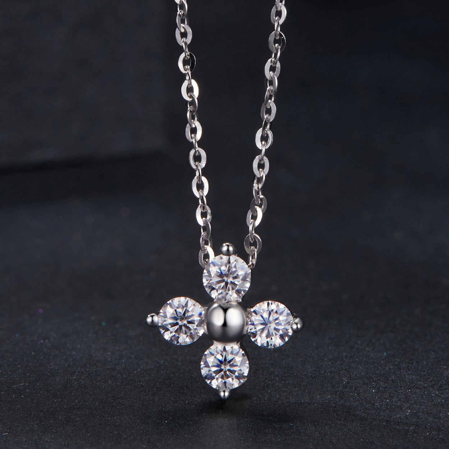 Clover Moissanite Necklace