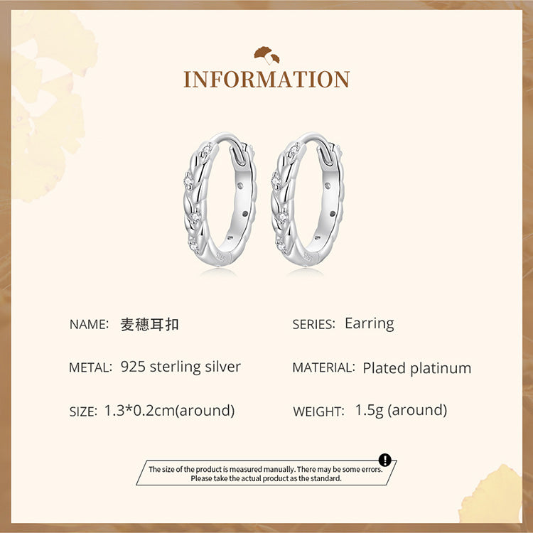 Wheat Clip Earrings