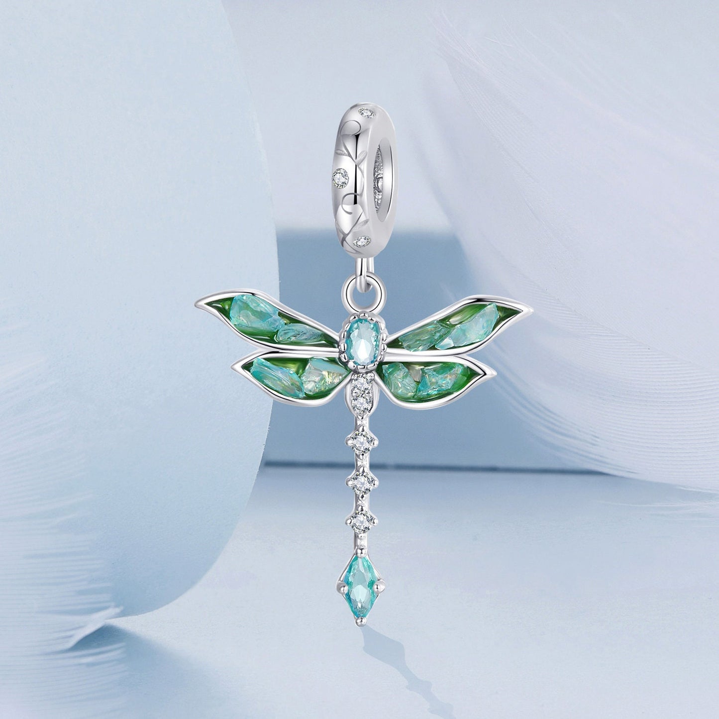 Green Dragonfly Pendant Charm