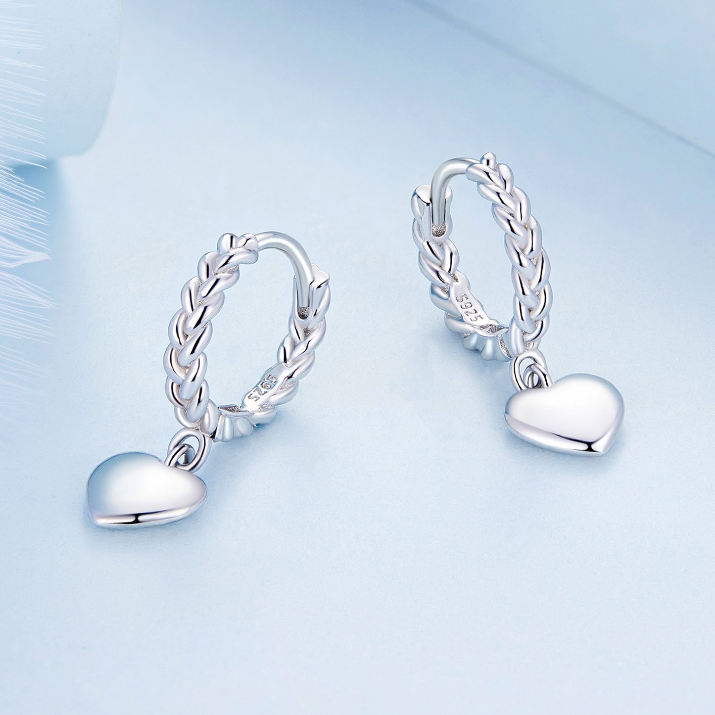 Twisted Heart Clip-On Earrings