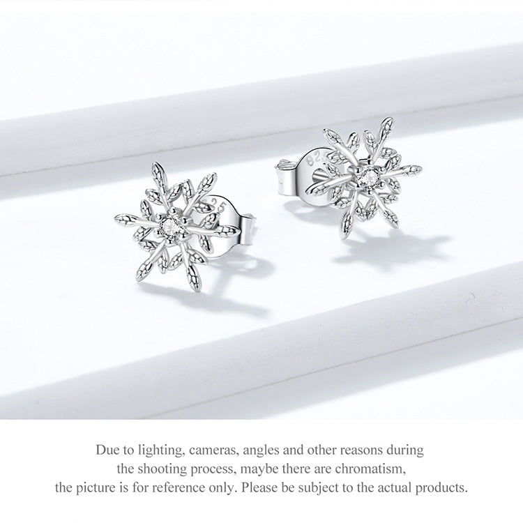 Romantic Snowflake Hoop Earrings