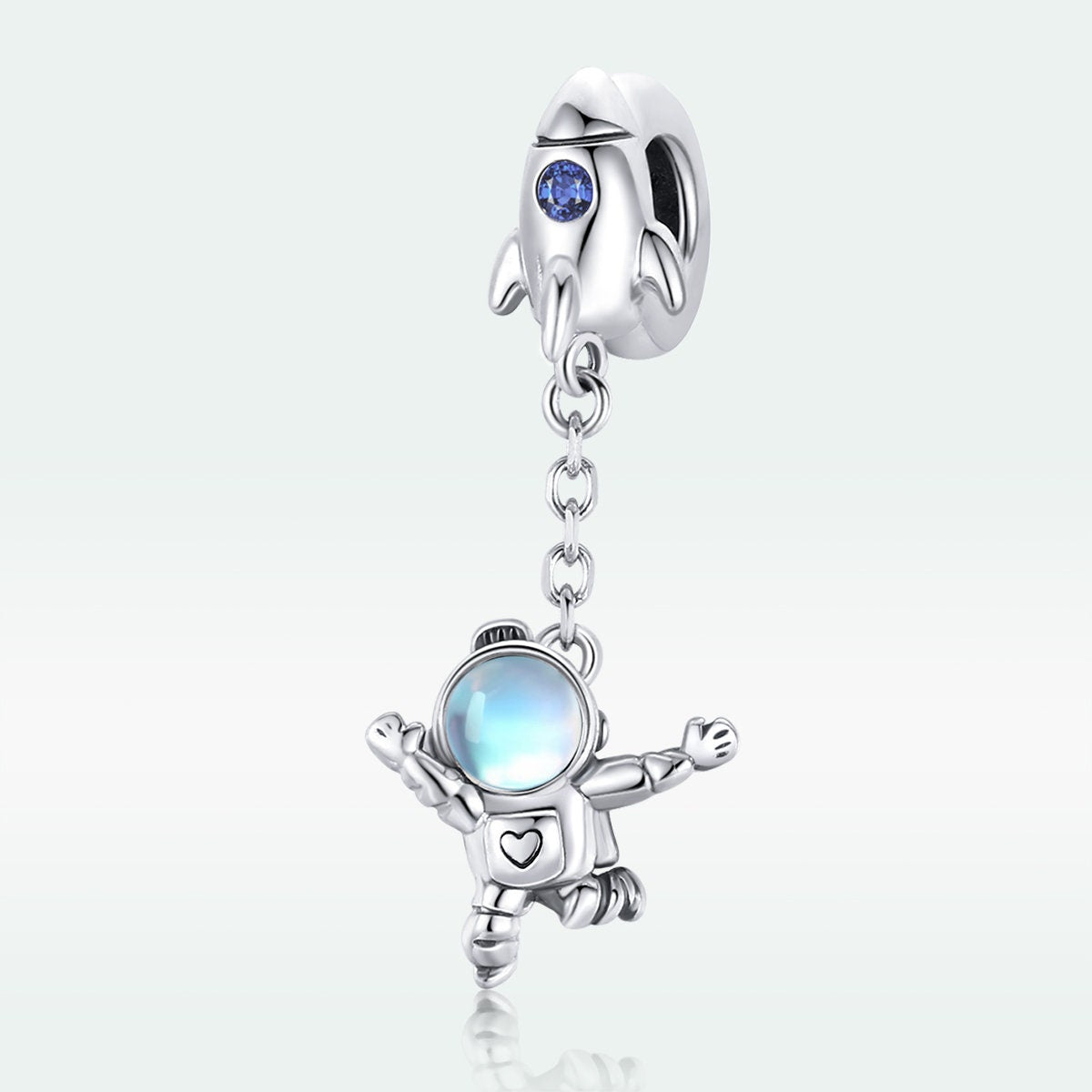 Spaceship Astronaut Charm