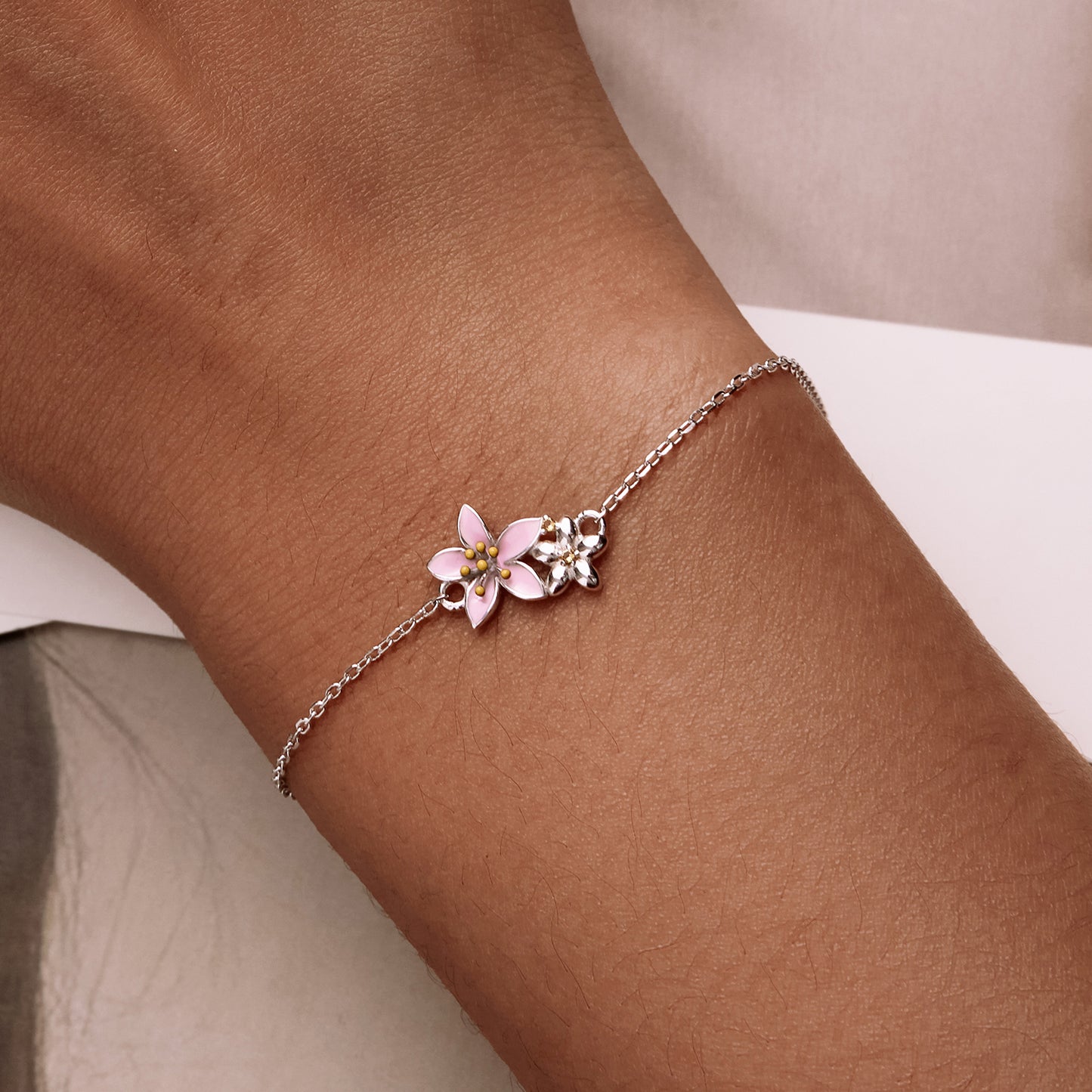 Elegant Cherry Blossom Bracelet
