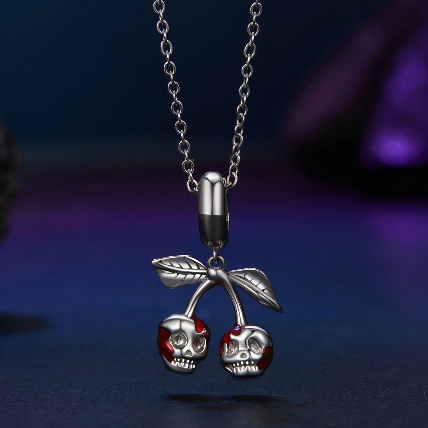 Cherry Skull Pendant Charm