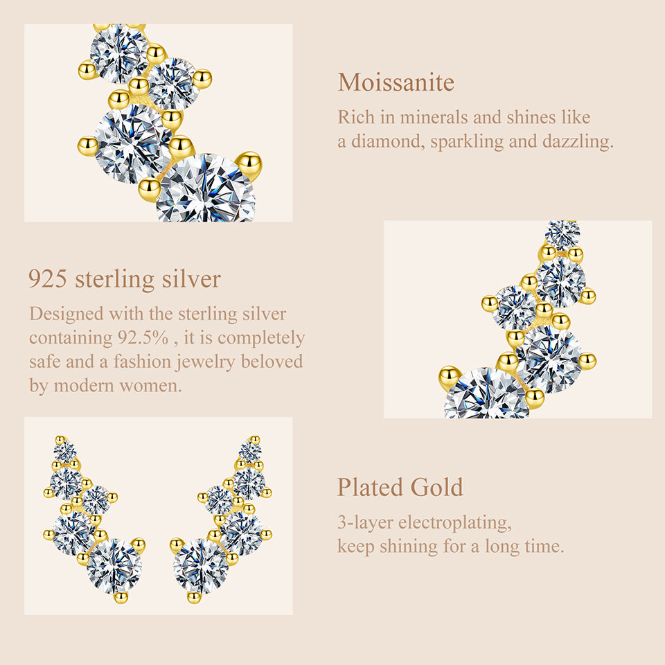 Bubble Moissanite Studs