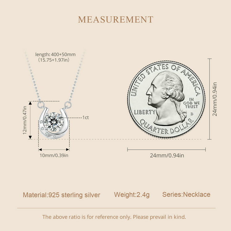 Horseshoe Moissanite Necklace