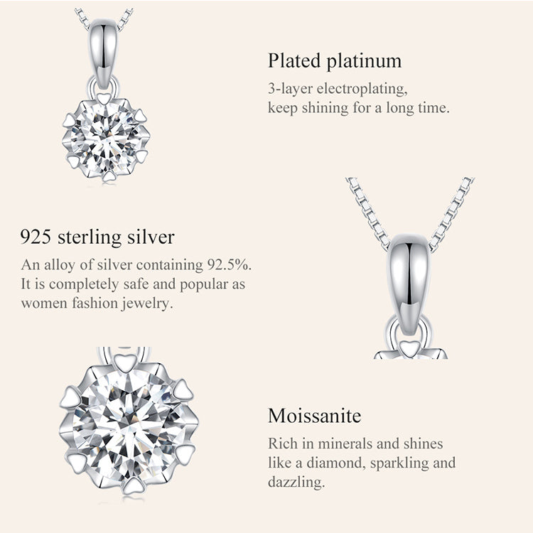 1ct Moissanite Necklace
