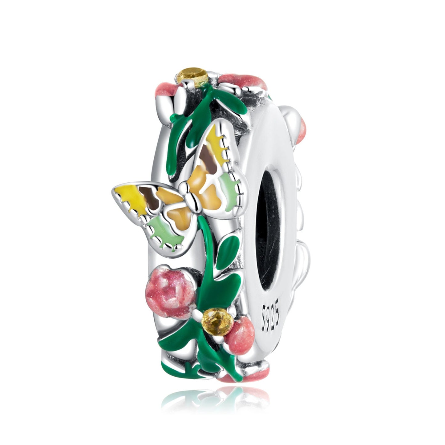 Butterfly & Flower Sapcer Charm