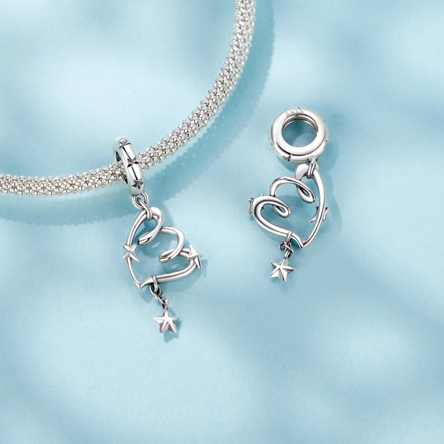 Twisted Heart Pendant Charm
