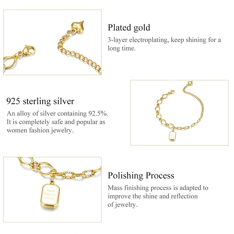 Asymmetrical Geometric Chain Bracelet
