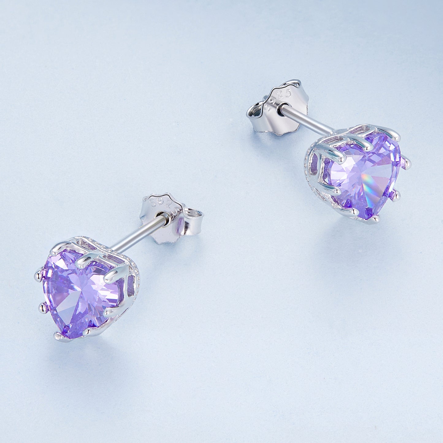 February Birthstone Stud Earrings