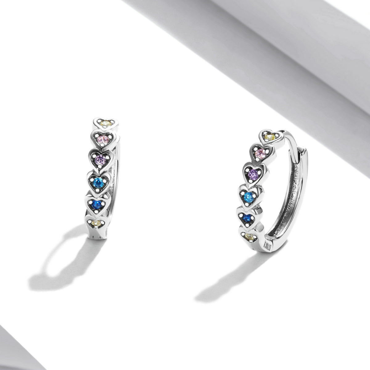 Rainbow Heart Earrings