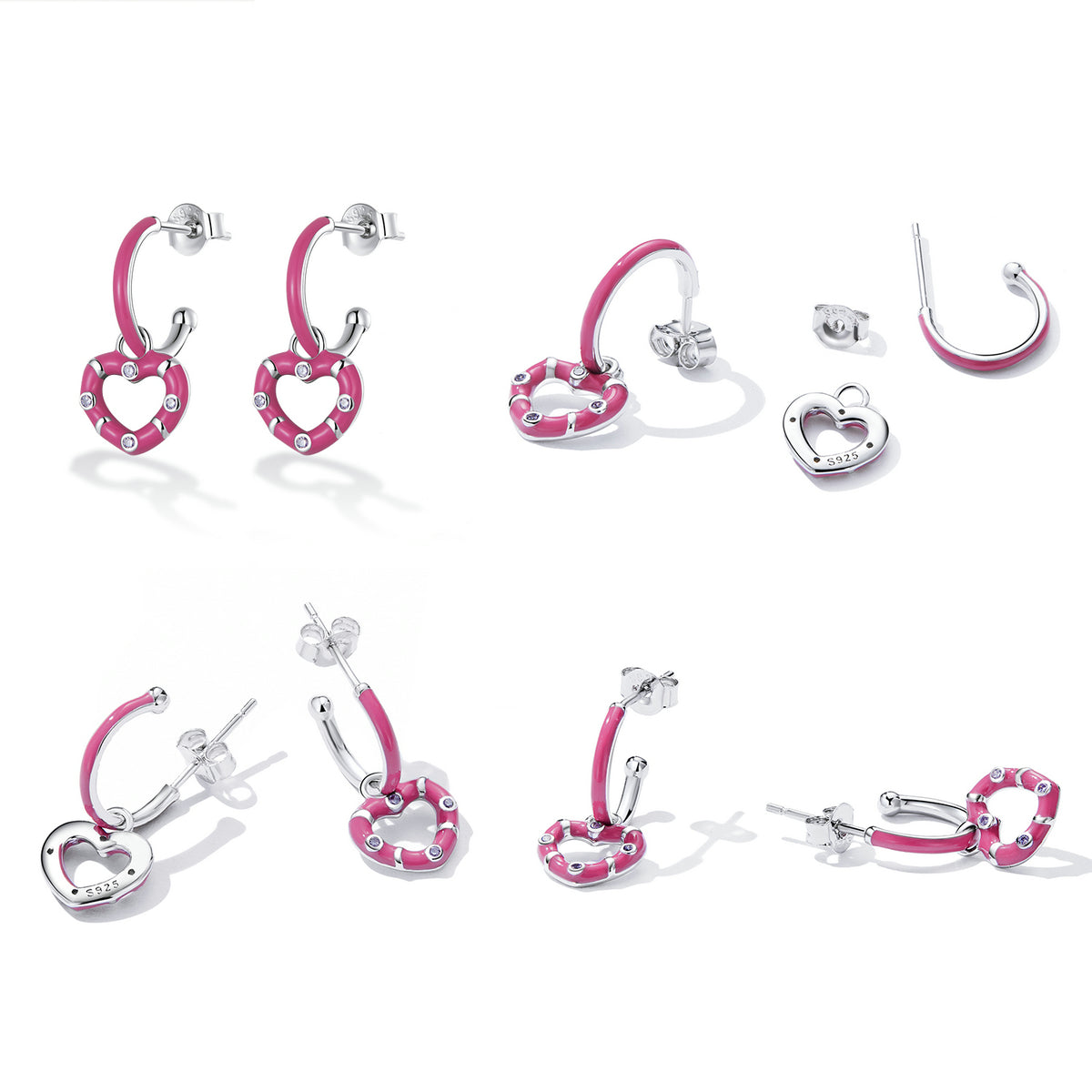 Minimalist Heart Hoop Earrings