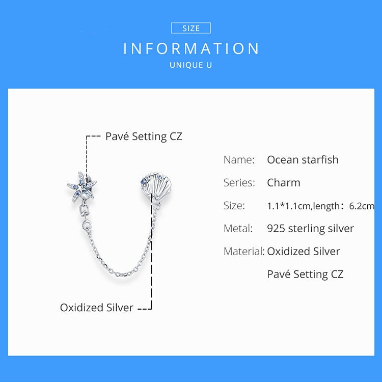Sea world Safety Chain Charm