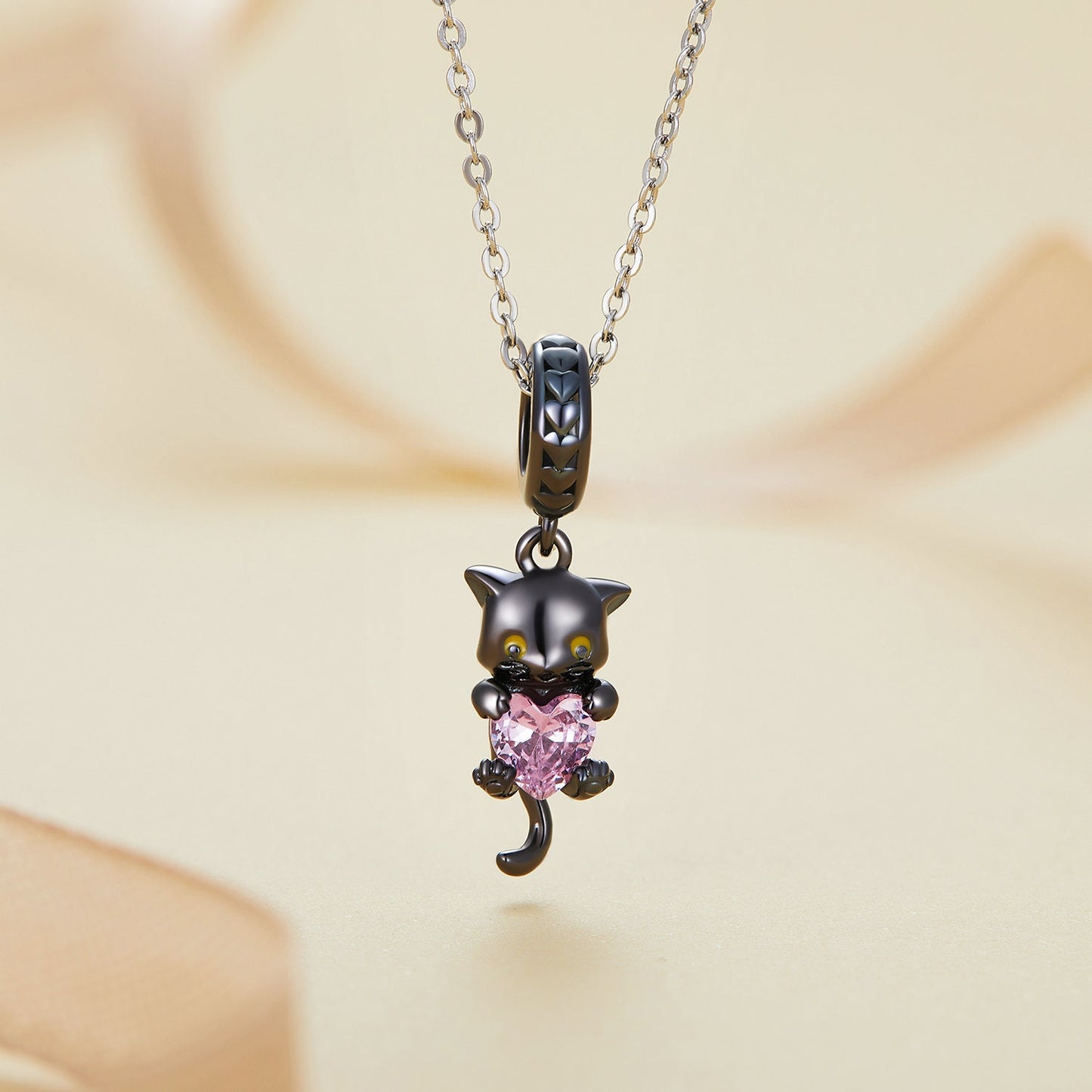 Black Cat Bead Charm