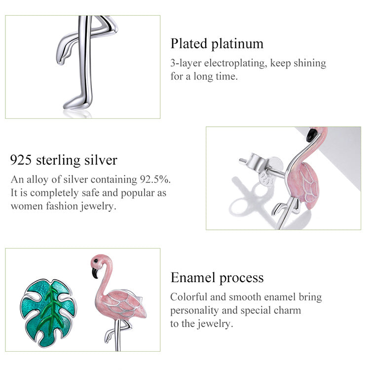 Leaf and Bird Earrings