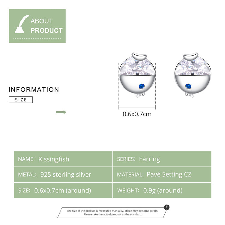 Kissing Fish Stud Earrings