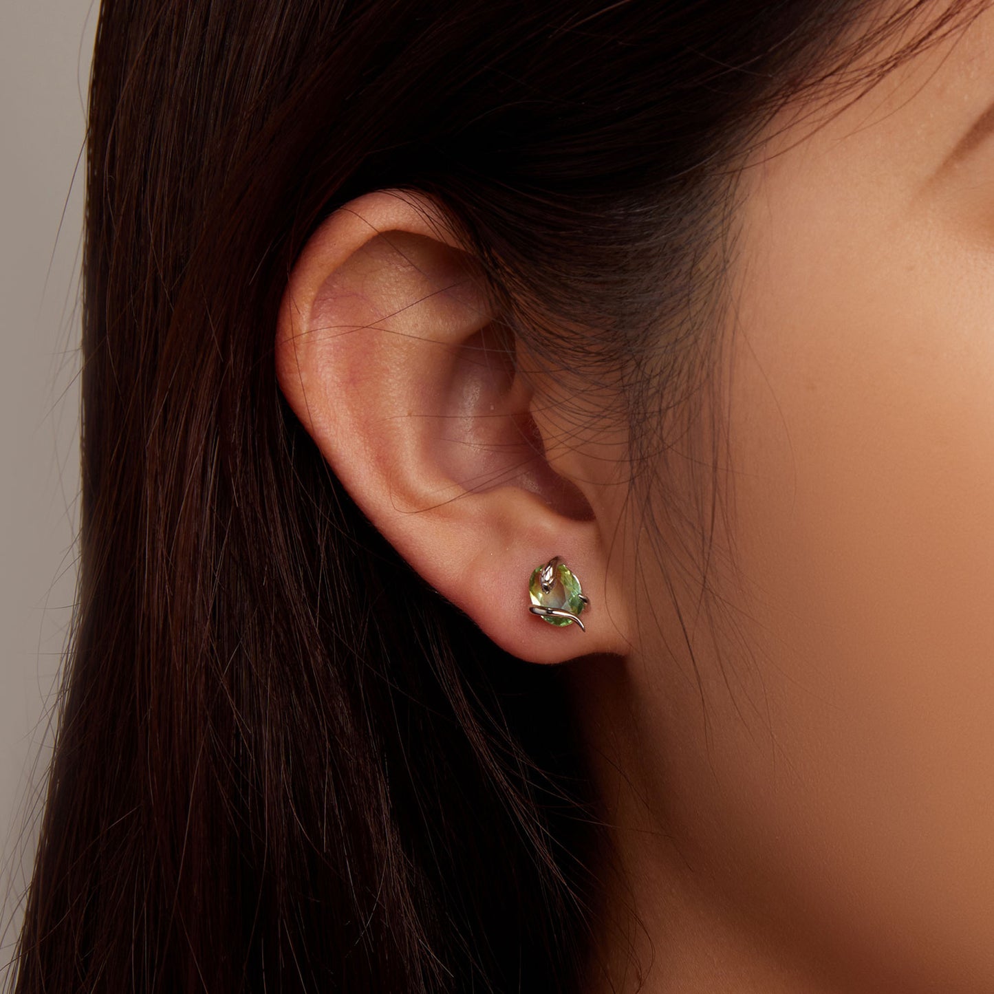 Compact Snake Stud Earrings